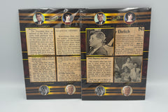 Our signature 5x7 relic cards that feature 4 different subjects on each.  Subjects include Presidents and First Ladies!