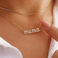Sparkling 14k Gold ‘Momma’ Necklace - A Gift That Shows Mom You Care