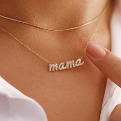 Sparkling 14k Gold ‘Momma’ Necklace - A Gift That Shows Mom You Care