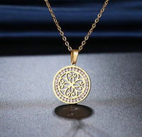 MANDALA Crystal Stainless Steel Necklace