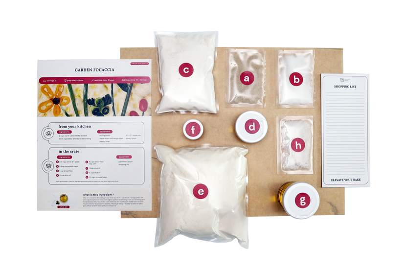 Garden Focaccia - DIY Artisan Bread Baking Kit by CrumbleCrate