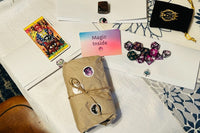 monthly tarot card pull with description, monthly crystal and its meaning, monthly Divination dice reading and mystery deck