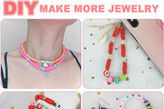 5100 Clay Beads Bracelet Making Kit, Flat Preppy Beads for Friendship Jewelry Making,Polymer Heishi Beads with Charms Gifts for Teen Girls Crafts for Girls Ages 8-12