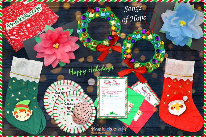 The Kids Craft Holiday Gift Bundle - 6 Festive DIY Craft Kits for Kids, Ready-to-Gift Christmas Craft Kit (Ages 3–9)