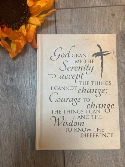 Journal with Serenity prayer
