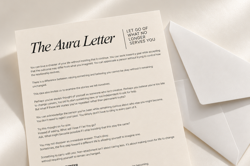 The Aura Letter by Working On My Aura x Coquihalla | Monthly Snail Mail Subscription