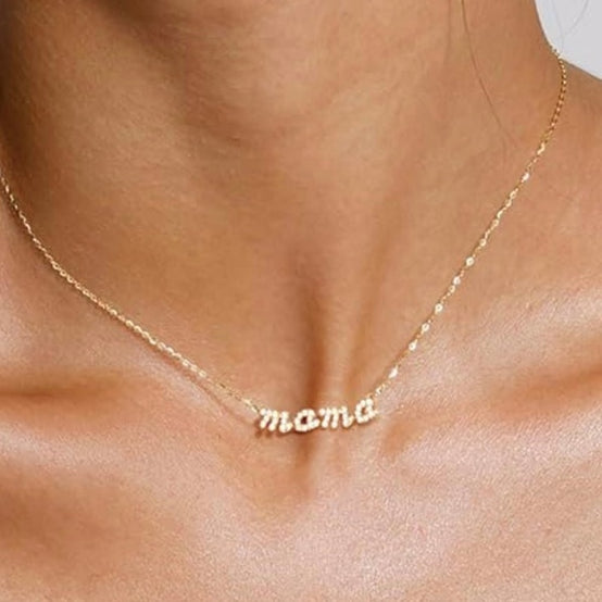 Sparkling 14k Gold ‘Momma’ Necklace - A Gift That Shows Mom You Care