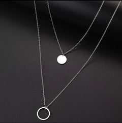 ANCIENT SKY Tarnish-free Silver|Gold Layered Necklace