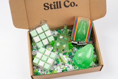 Subscription box for tween girls with squishy toys and other items to hep de-stress. The perfect gift. 