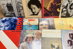 Sample of types of 1970s era classic rock box option.  These are just examples, not the exact records that you would receive.