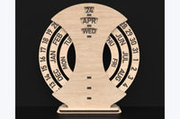 Perpetual calendar was a project as part of our March DIY Paintable Kit. Assembly was needed using wood glue. Paint and brushes were provide