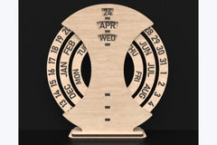 Perpetual calendar was a project as part of our March DIY Paintable Kit. Assembly was needed using wood glue. Paint and brushes were provide