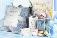 Gifts for Women, Care Package for Women, Relaxing Spa Gift Box Basket, Birthday Baskets, Get Well Soon Gifts with Luxury Blanket, Unique Holiday Gifts Basket for Women, Her, Sister, Mom, Best Friends