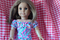Doll outfit with accessories; hats, bags, backpacks, head bands, cover-ups, & more... (will fit AG, OG, Journey & more 18" dolls)