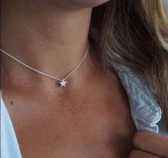 STAR  Minimalist 14K Gold Stainless Steel Tarnish free Necklace