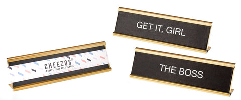 Cheezos Double Sided Desk Plaque