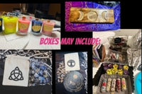 Example of a November 2024 Subscription Box. Every Box Comes with a Tarot Or Oracle deck Along with 5 Metaphysical Mystery Gifts