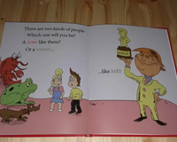 A whimsical page from 'Winners Aren’t Losers,' teaching kids about winning and losing through humorous illustrations inspired by Trump