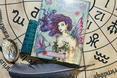 fairy wisdom Oracle deck by Amy Brown and nancy brown, nag Champa smudge stick, Abalone shell, feather