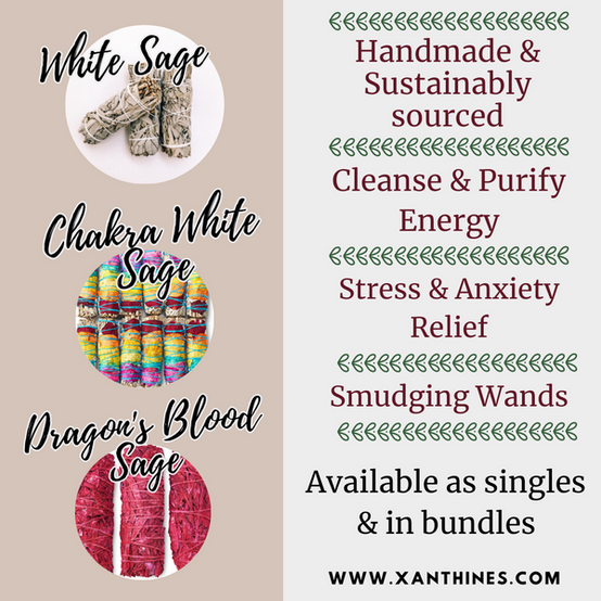 Sage Smudge Stick (White Sage, Dragon's Blood, Chakra)
