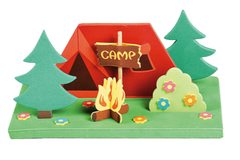 Foam camping scene for 3-5