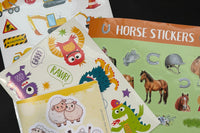 Stickers, stickers, and more stickers!  Kids love stickers (and so do we).  We match stickers to every theme monthly. 