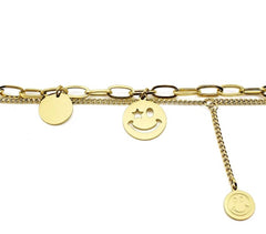 SMILEY Layered Stainless Steel Bracelet