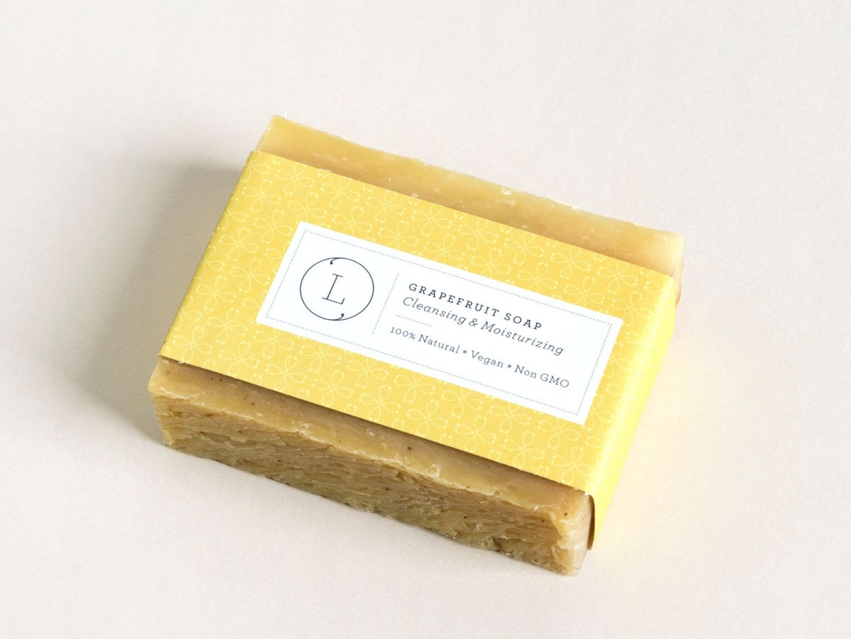 2 x Natural Handmade Soap Bar, Pink Grapefruit Soap