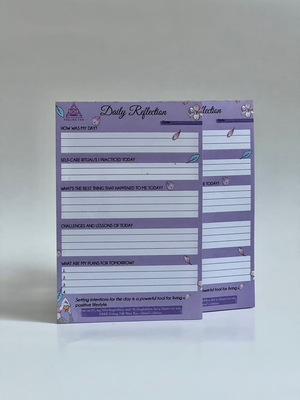 Daily Reflection Notebook by FEELING FAB,  Set of 2