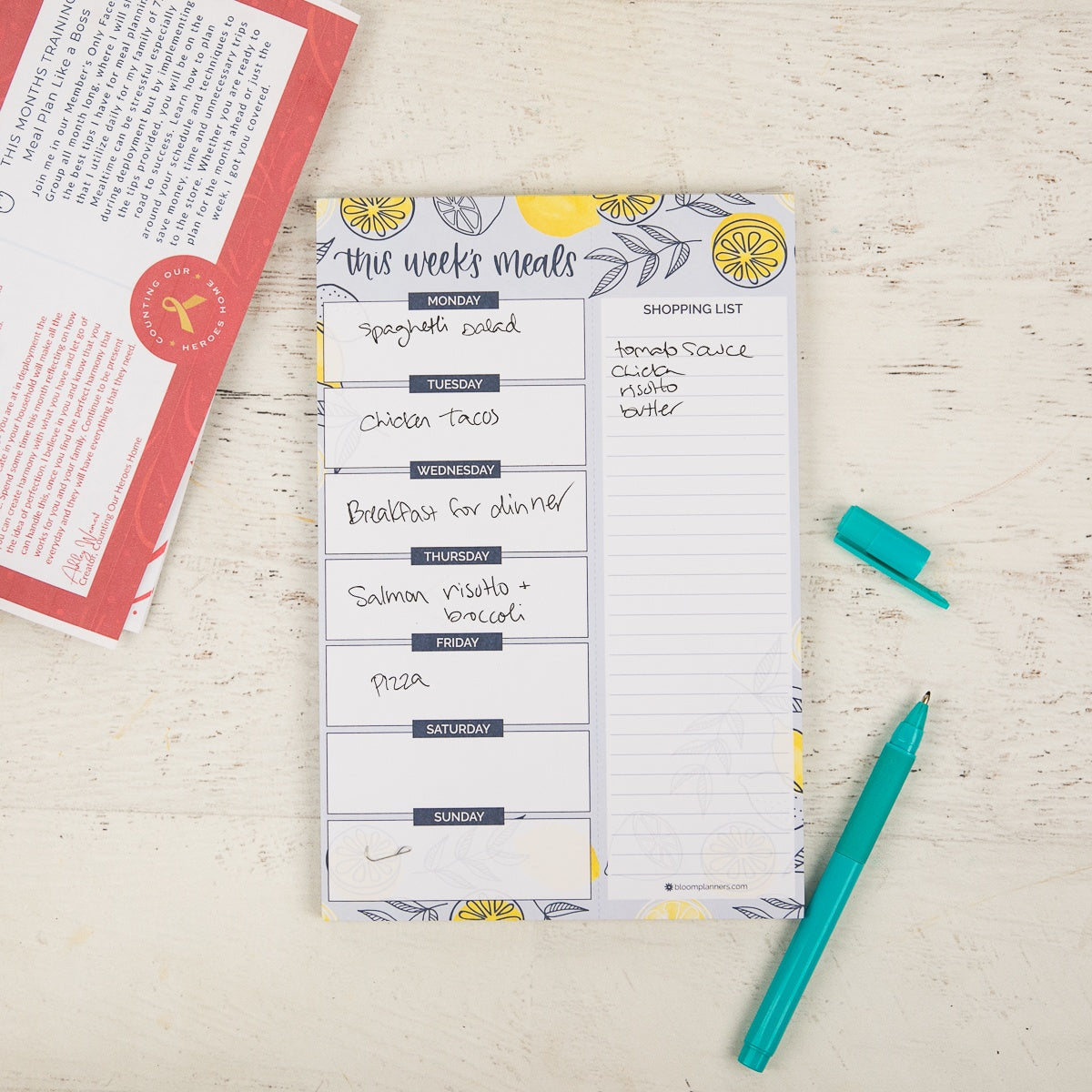 Magnetic Meal Plan Notepad