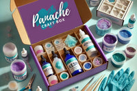 showcase of a resin project panache craft box and all the supplies included | Panache Craft Box - Monthly Craft Box + Live Virtual Art Class