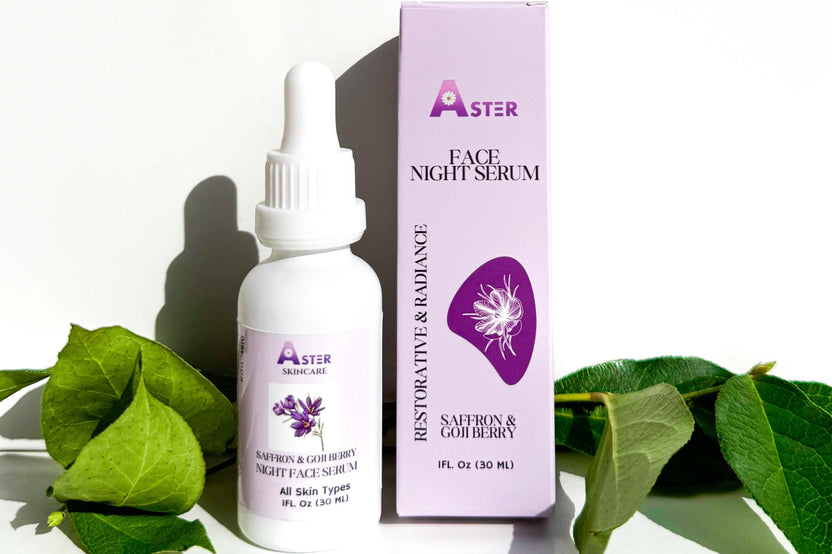 Saffron & Goji Berry Night Serum | Vegan Anti-Aging Face Serum - Organic