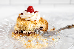 Almond Raspberry Tart DIY Baking Kit with pre-measured ingredients, tart pan, and step-by-step instructions
