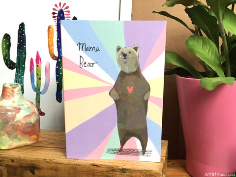 "Mama Bear" Nicola Rowlands Greeting Card