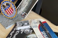 Astronomy subscription box with curated space gifts, cosmic collectibles, educational items, and galaxy-themed accessories.