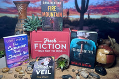 books surrounding box
