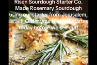 This image shows Rosemary Sourdough that has been baked using Risen Sourdough Starter Co.'s Starter. We added it to our baked goods !