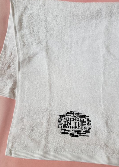 Be More Chill Broadway Musical inspired "Michael in the Bathroom" embroidered towel