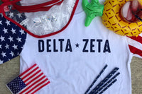 Enjoy the summer fun with fun themes and patriotic celebration!  Delta Zeta and all our licensed partners were saying Go USA! 