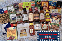 This Chuckwagon Food Box is your cowboy go-to pantry as it has a large variety of BBQ sauces, taco seasonings, honey, chili mixes and more!