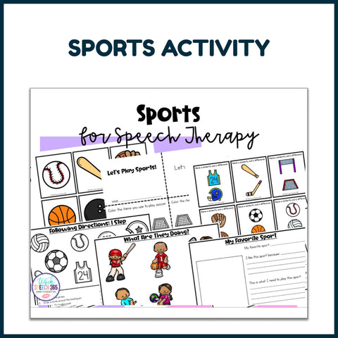 Sports | Speech Therapy Material ⚽️🏀🏈⚾️