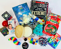 Teen Sensory Box for Crazy Aaron's Thinking Putty, Glow stars, Squish Toys, Christmas Plush Toy, Stress Ball, Glitter Putty, Popper Blocks
