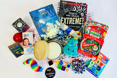 Teen Sensory Box for Crazy Aaron's Thinking Putty, Glow stars, Squish Toys, Christmas Plush Toy, Stress Ball, Glitter Putty, Popper Blocks