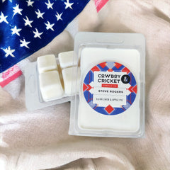 Steve Rogers Soy Candles and Melts - Clean Linen & Apple Pie - Superhero Inspired