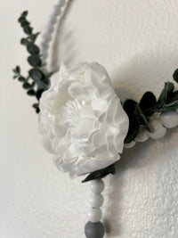 Farmhouse white Wall Rosary 10”