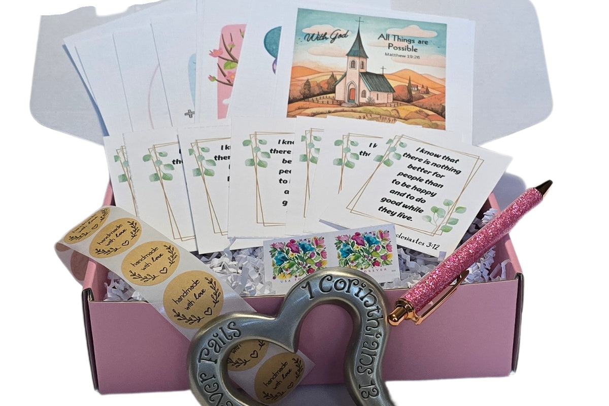 Christian Faith-Based Handmade Greeting Card Box