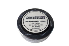 We see a basic latent fingerprint kit with brush powder and tape to lift latent fingerprints from surfaces