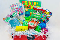 Paint by Sticker Book, Wally Crawlys, Sugar Squish, Twinkie, LED ball, Spiral liquid timer, Thinking Putty, Tangle, butter putty, Bead balls