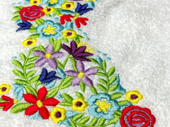 Easter Bunny Embroidered Towel