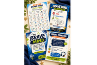 Brave Mind boys activity cards featuring confidence-building challenges, positive affirmations, and emotional wellness activities